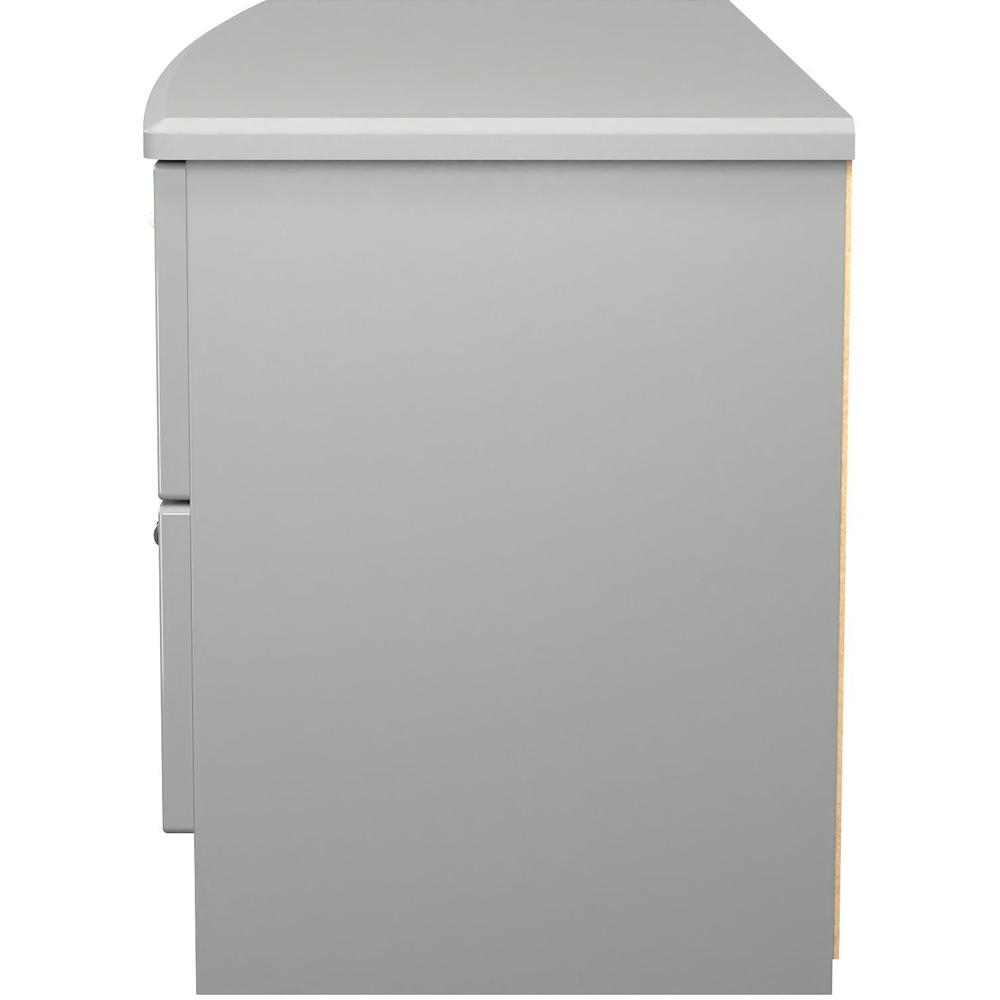 Crowndale Knightsbridge 4 Drawer Grey Gloss and Dusk Grey Bed Box Ready Assembled Image 4