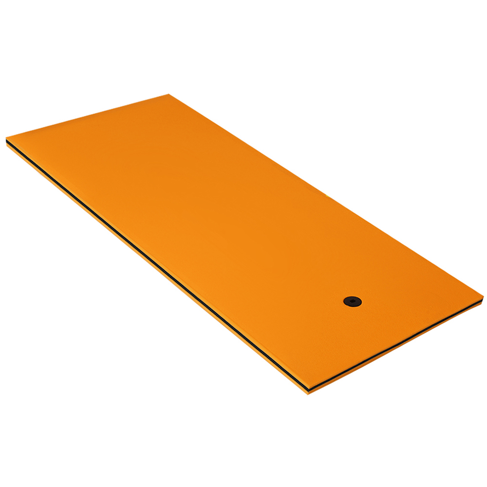 Costway Orange 3 Layer Floating Water Pad Image 1