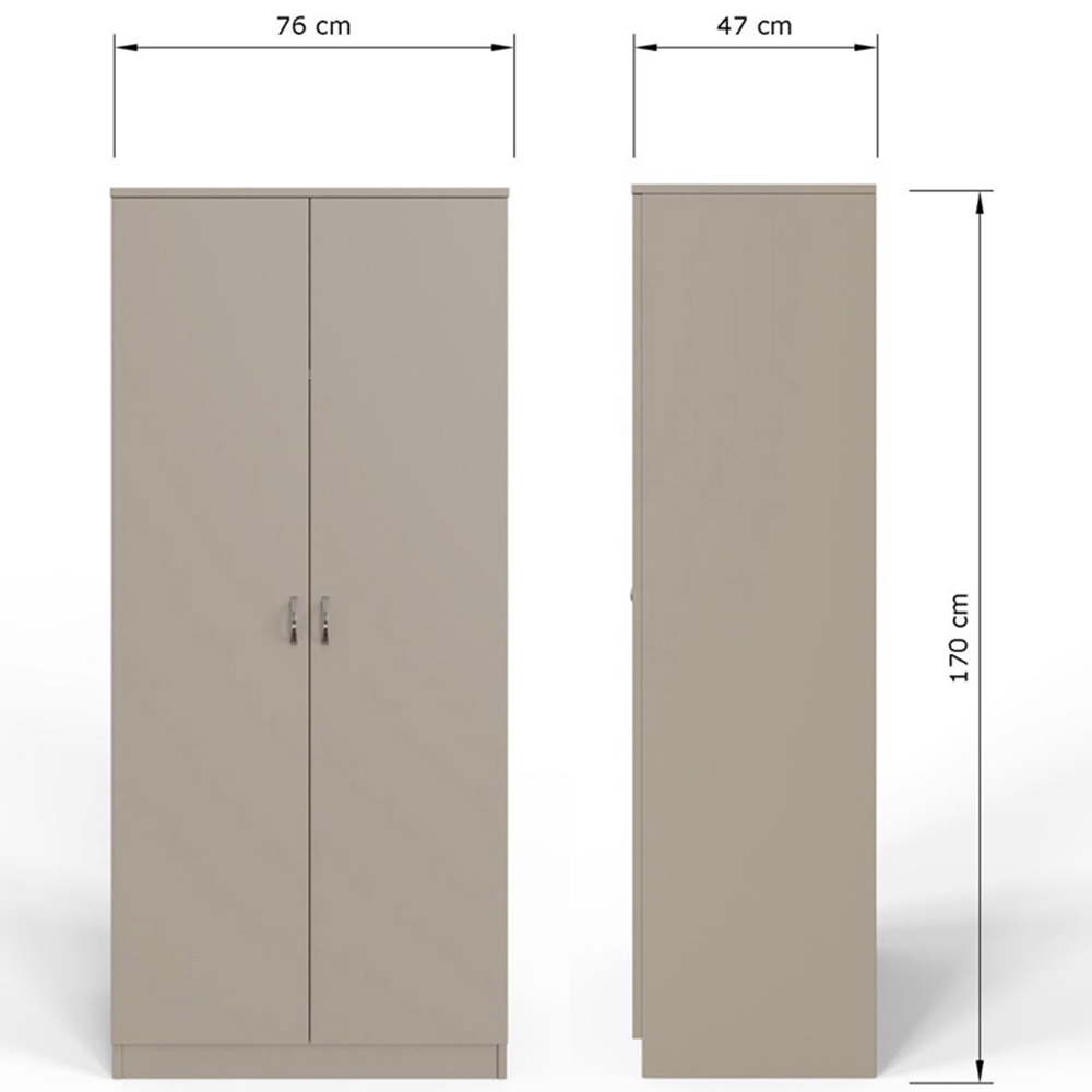 FWStyle Promo 2 Door Putty Wardrobe Image 7