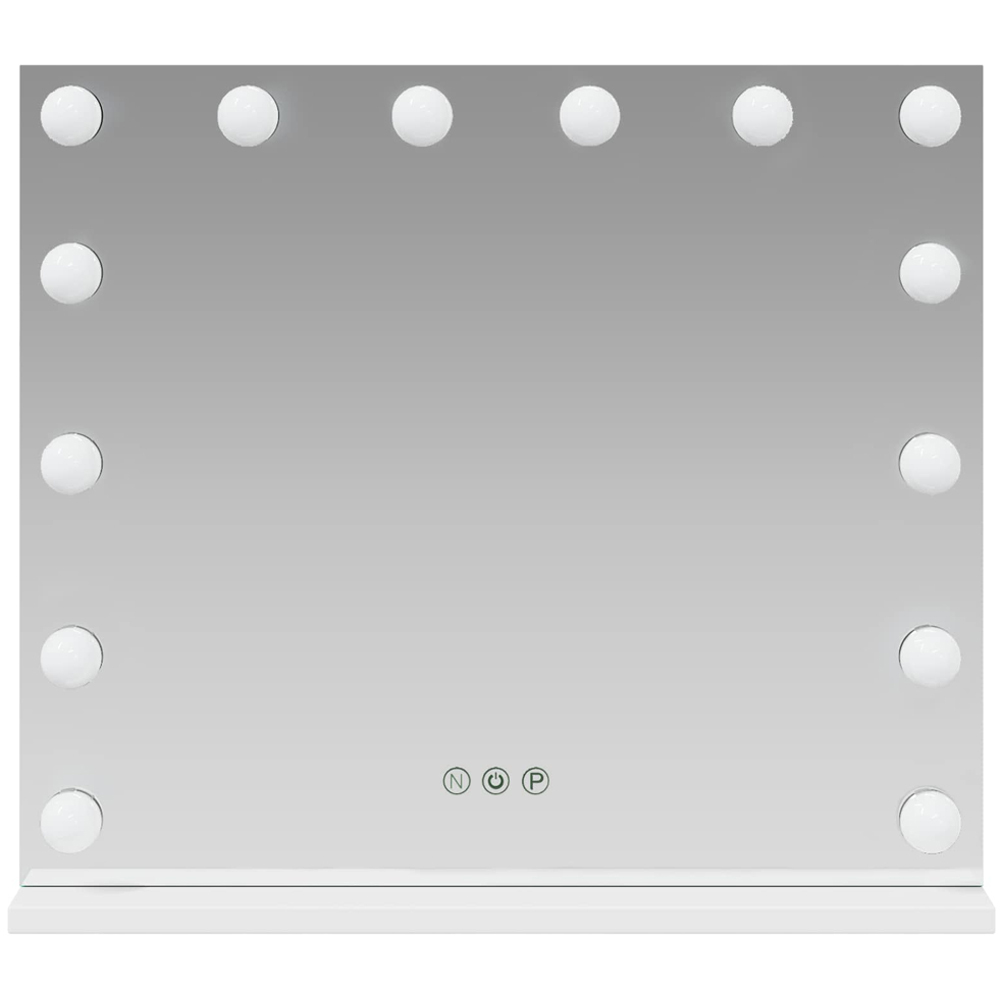 vidaXL LED White Vanity Mirror 50 x 10 x 44cm Image 4