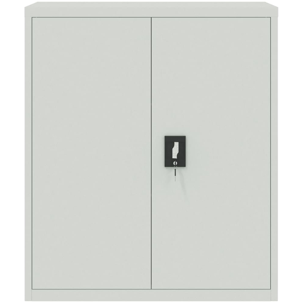 vidaXL 2 Door 3 Shelf Light Grey Powder Coated Steel Lockable File Cabinet Image 3