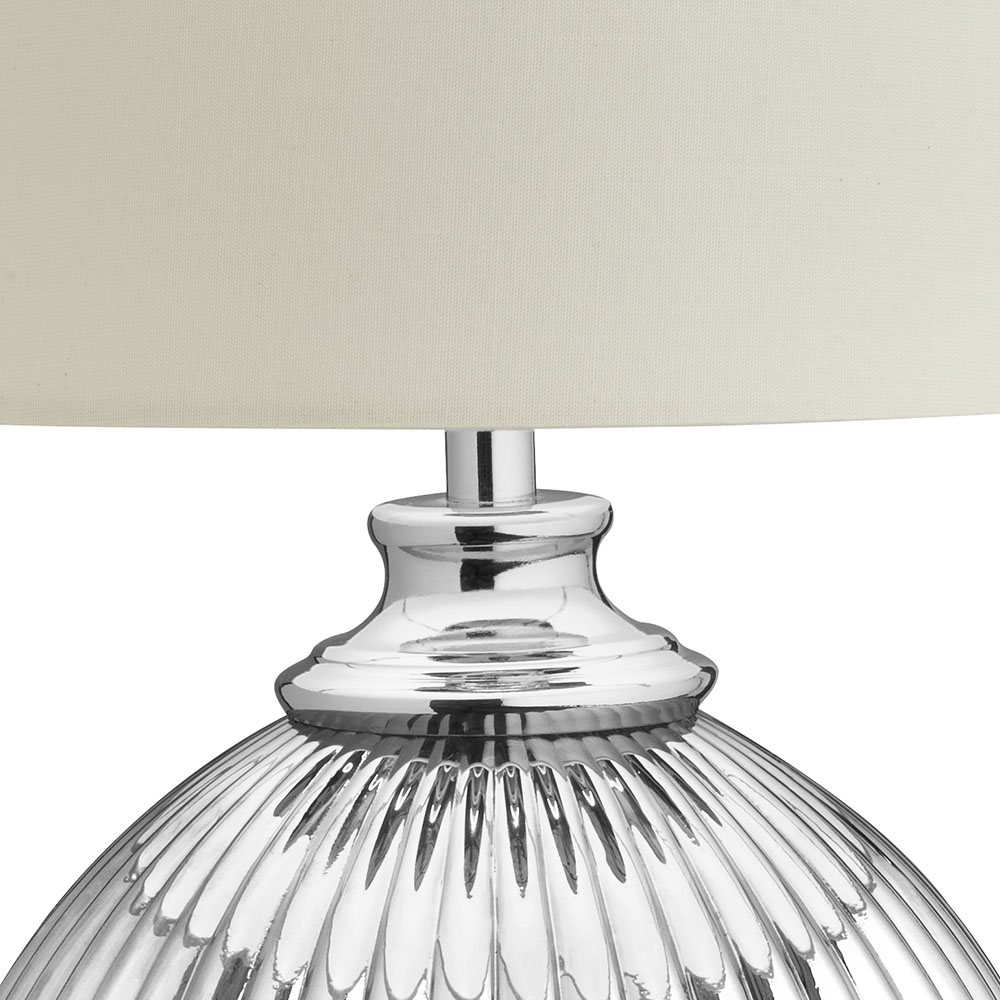 Wilko Ribbed Glass Table Lamp Wilko