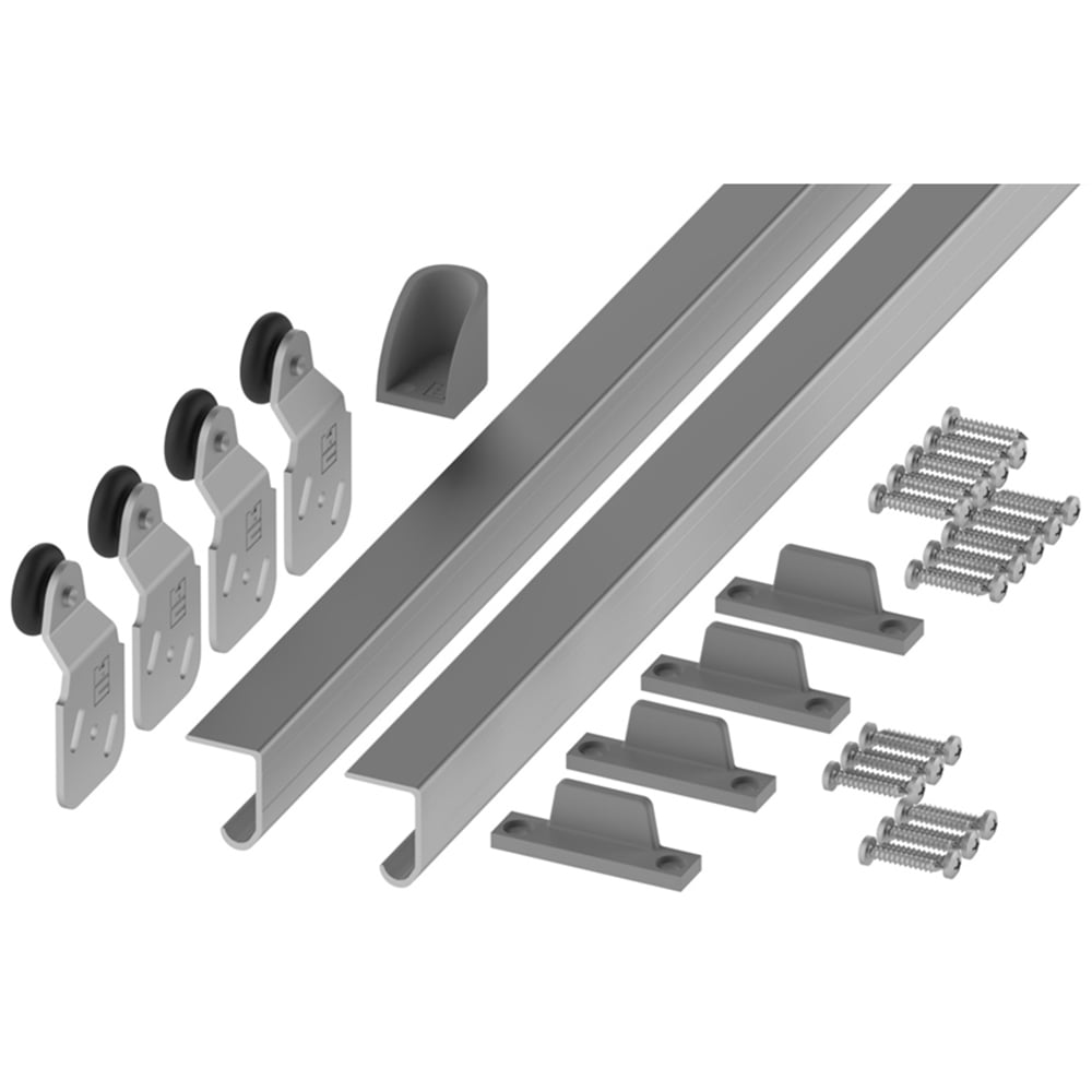 Coburn Twin 60 2 Door Sliding Cupboard Track Fixing Kit 1.2m Image 1