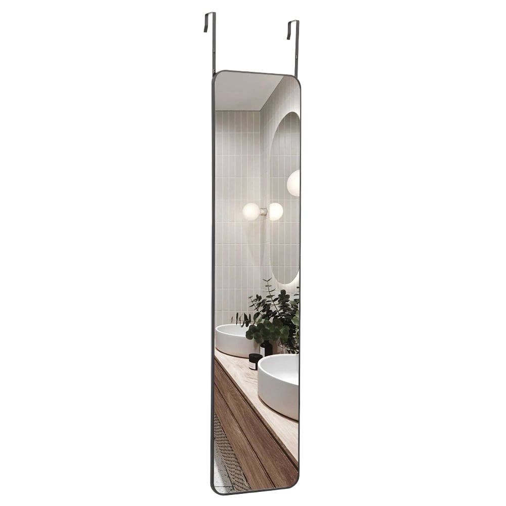 Living and Home Black Frame Full Length Door Mirror 28 x 118cm Image 6