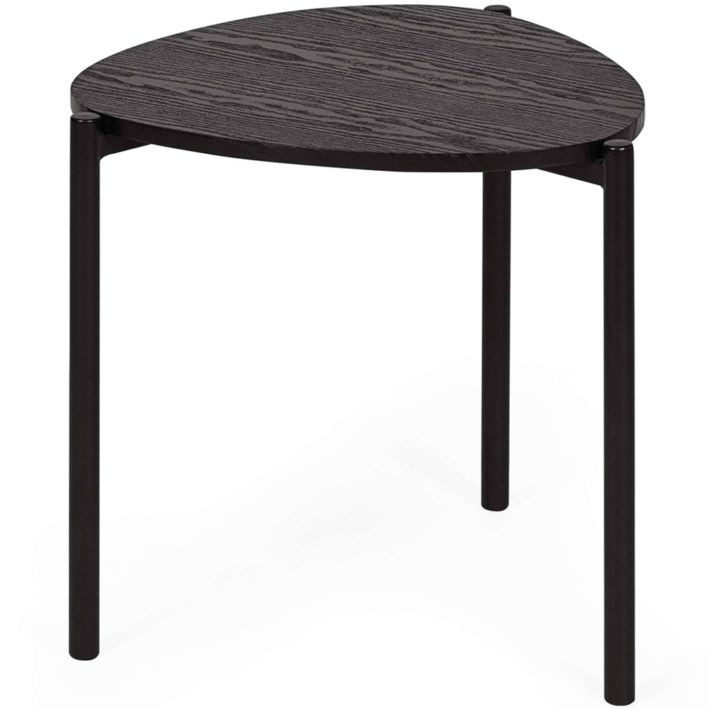 Julian Bowen Lorette Black Ash Effect Teardrop Nest of Tables Set of 3 Image 4