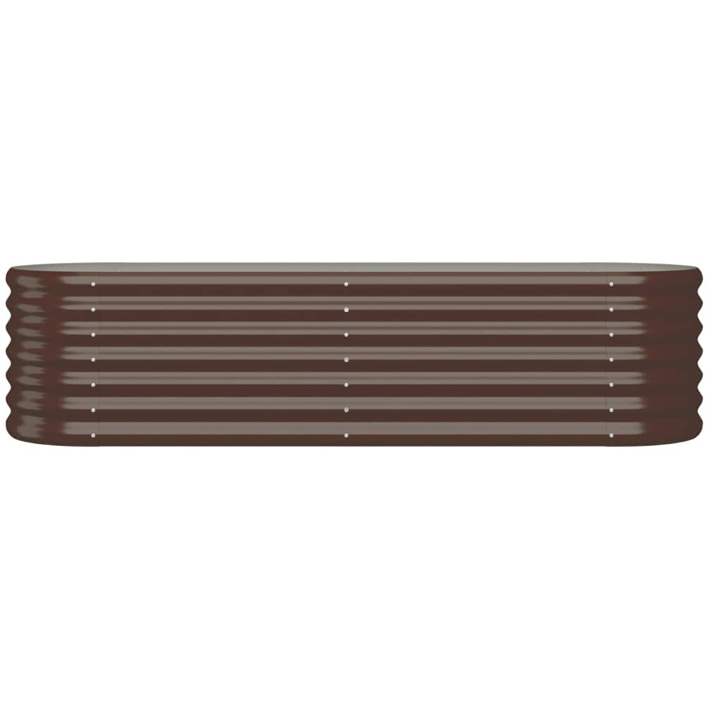 vidaXL Brown Galvanised Steel Raised Garden Bed 152 x 40 x 36cm Image 2