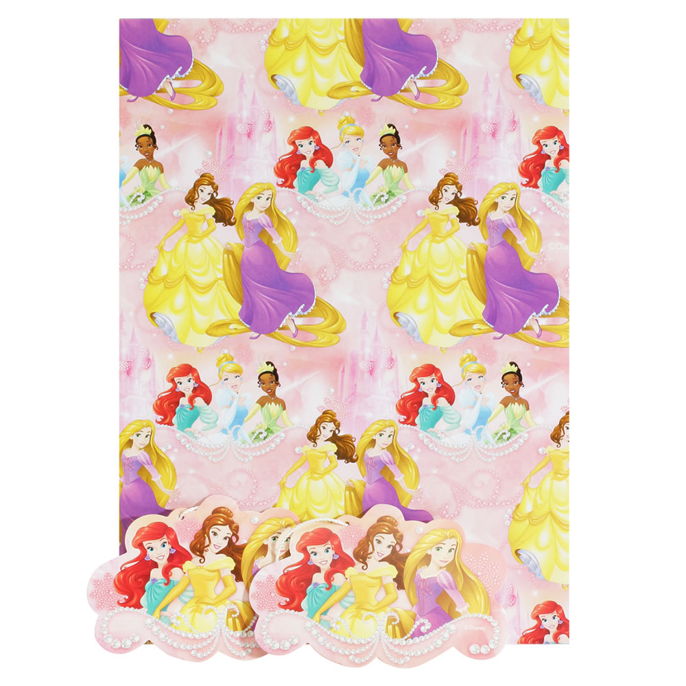 Disney Princess Gift Wrap 2 Sheets and 2 Tags Image 2