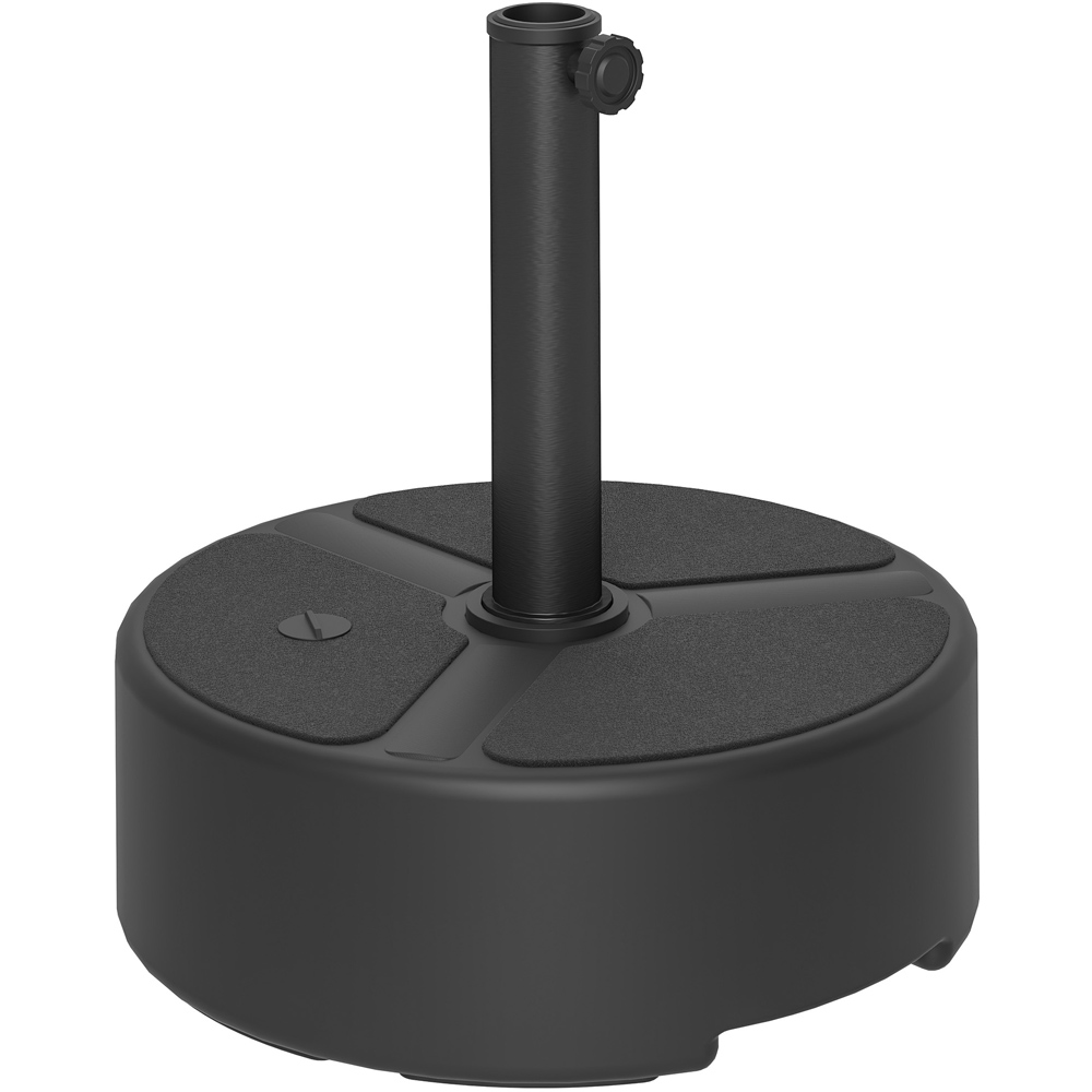 Outsunny Black Round Fillable Parasol Base Image 1