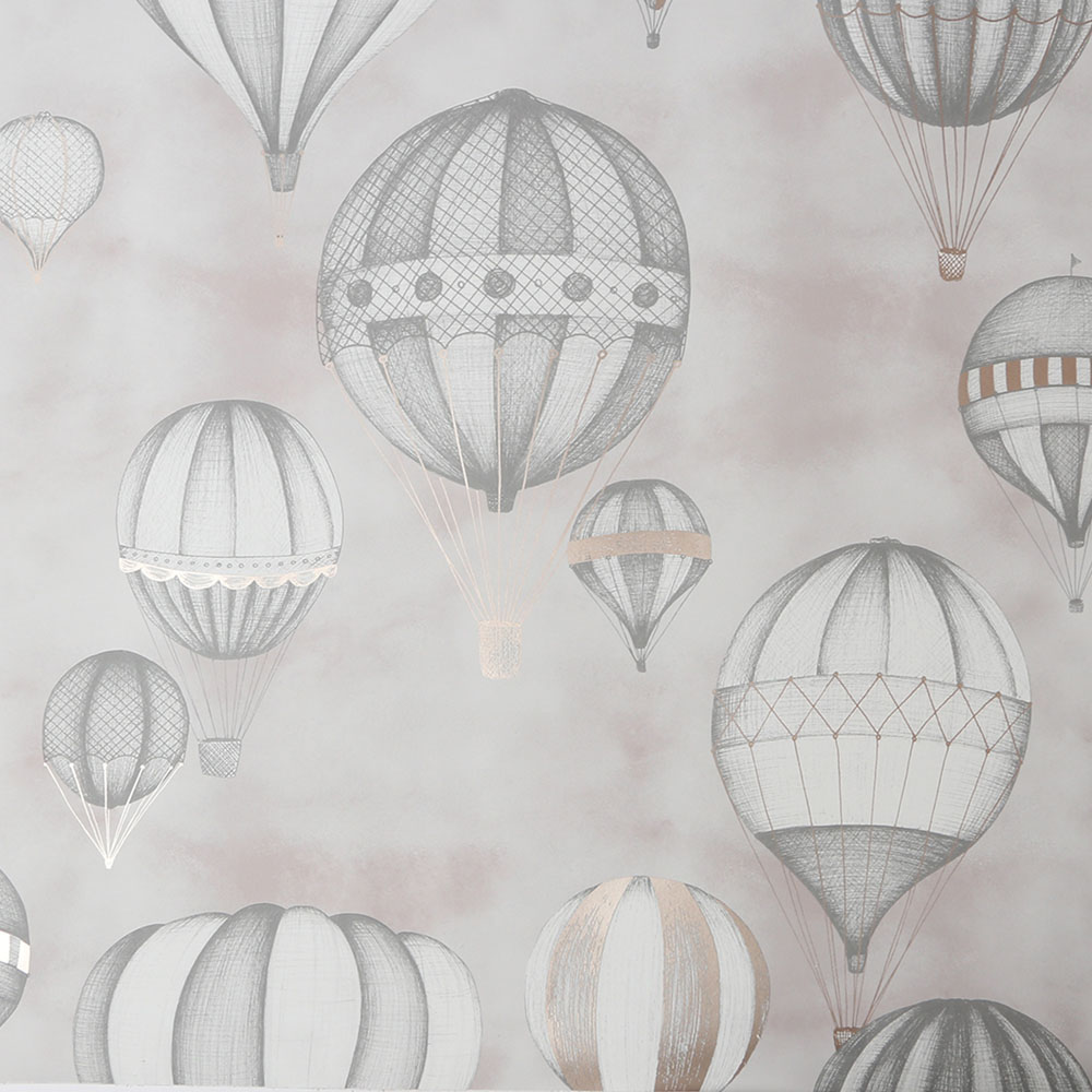 Sublime Balloon Fiesta Grey Rose Gold Wallpaper Image 1