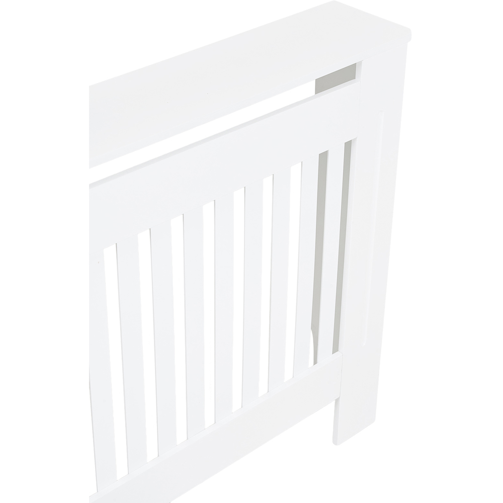 Living and Home White Slatted Radiator Cover 112 x 83cm Image 3