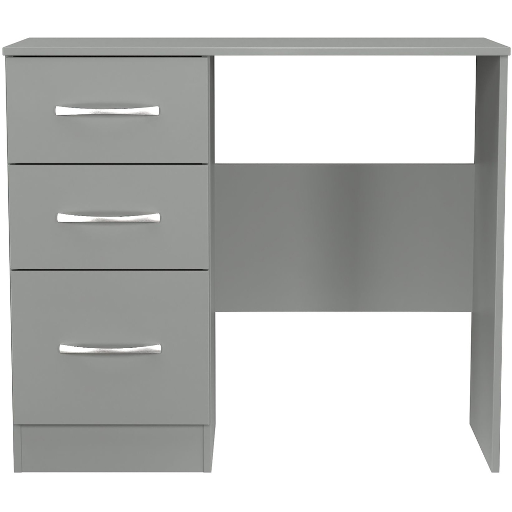 Crowndale Avon 3 Drawer Dusk Grey Dressing Table Ready Assembled Image 2