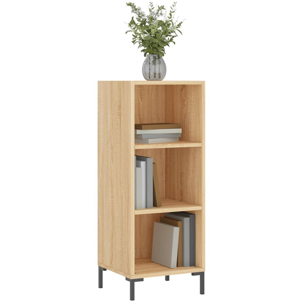 vidaXL 3 Shelf Sonoma Oak Narrow Sideboard Image 3
