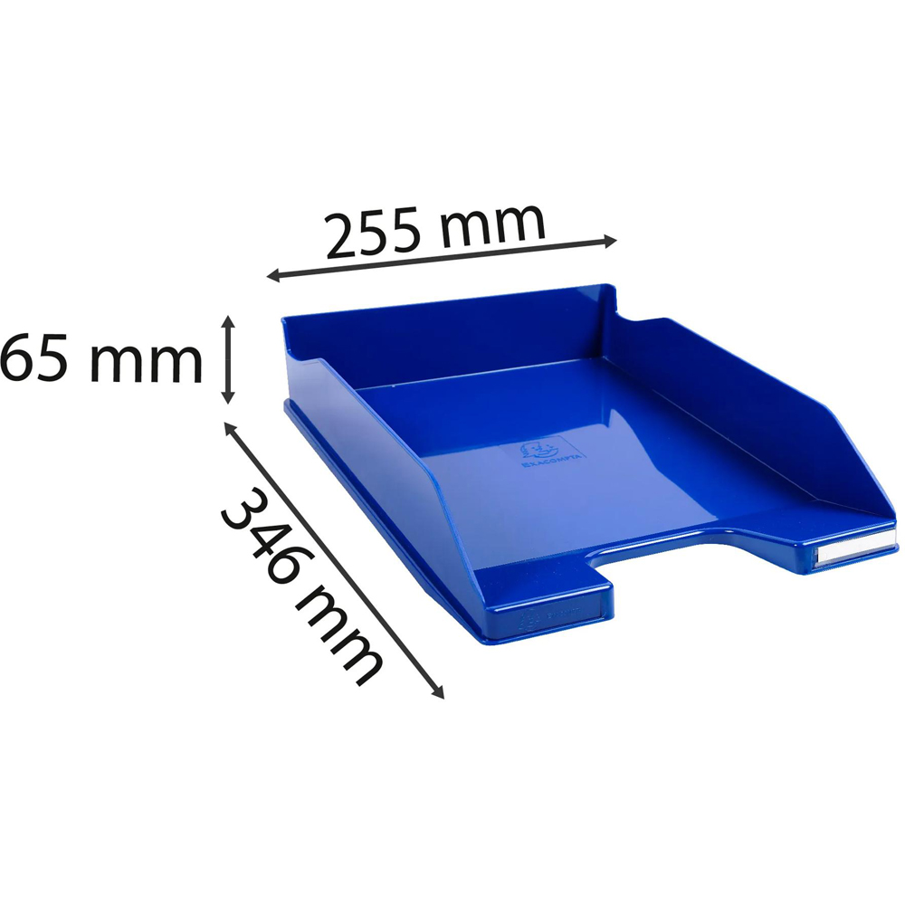 Exacompta Royal Blue Gloss Letter Tray 6 Pack Image 6