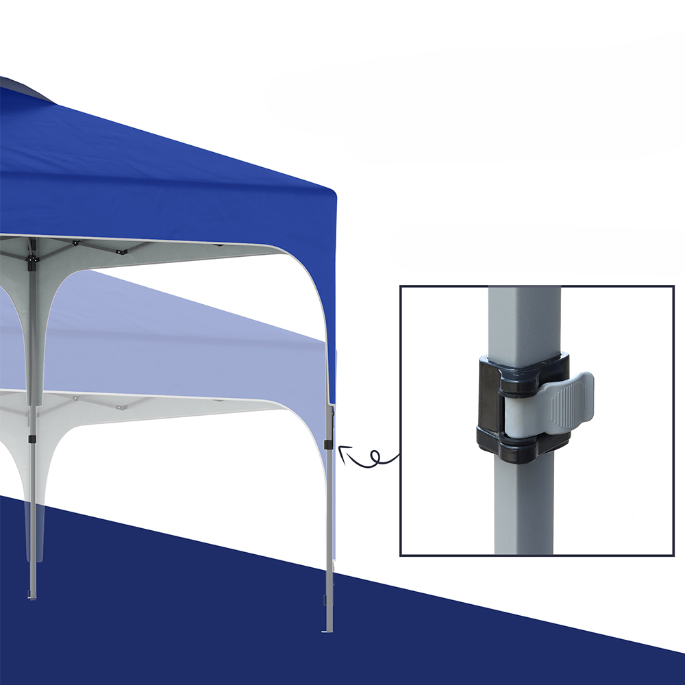 Outsunny 3 x 3m Blue Foldable Pop Up Gazebo with Carry Bag Image 5