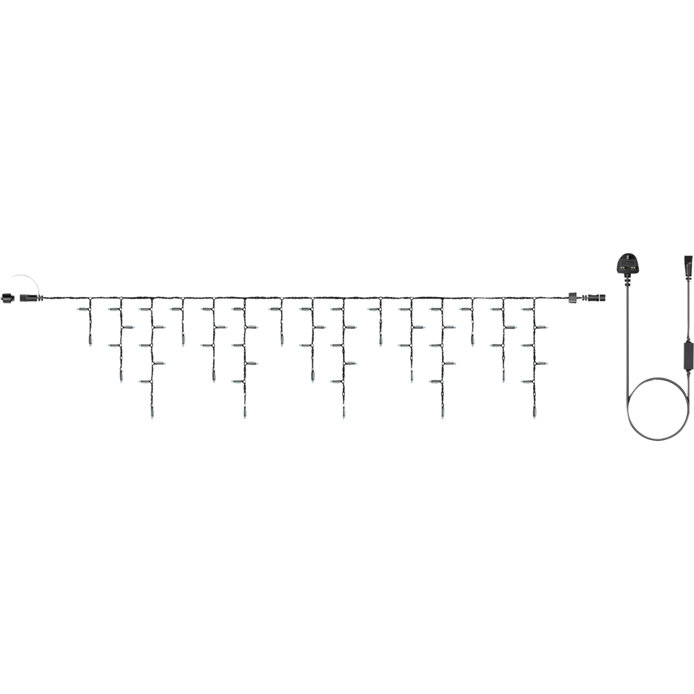 Eagle Connect 300 Warm White LED Black Icicle Light 11m Image 2