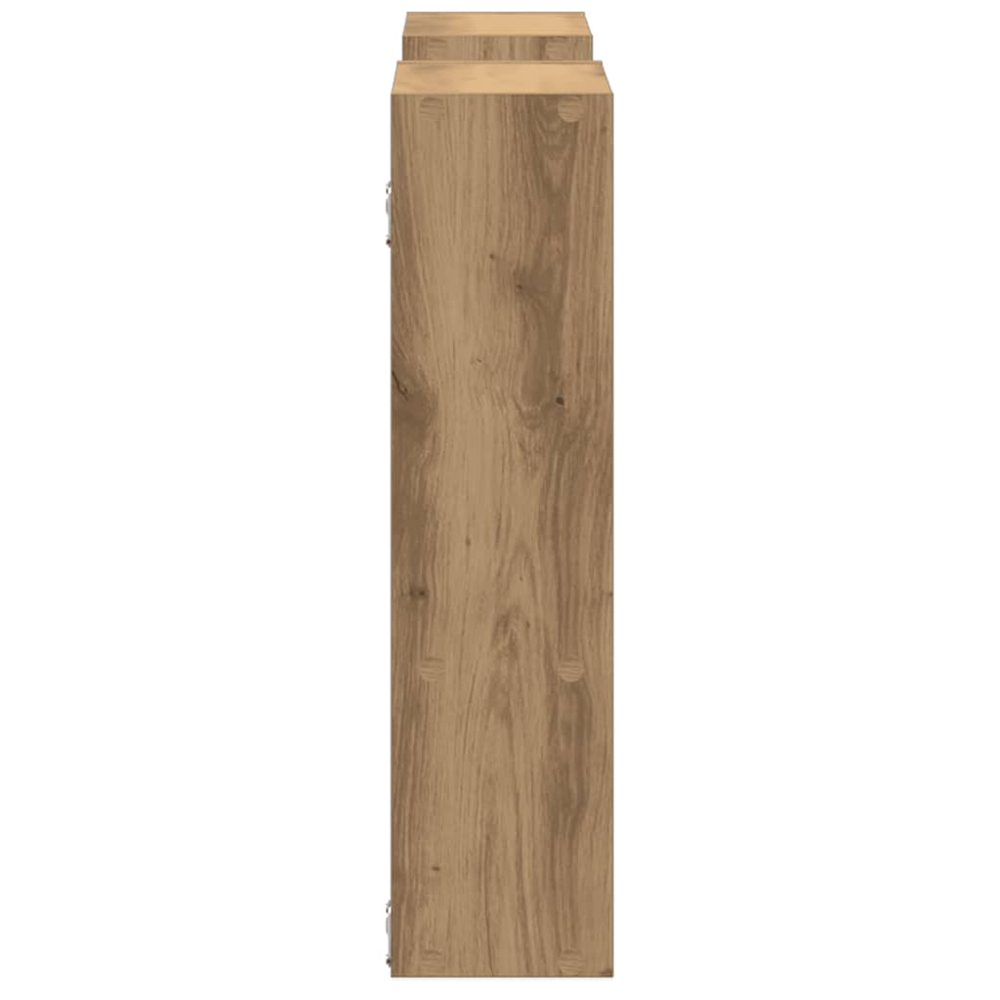 vidaXL 5 Shelf Artisan Oak Floating Wall Shelf Image 4