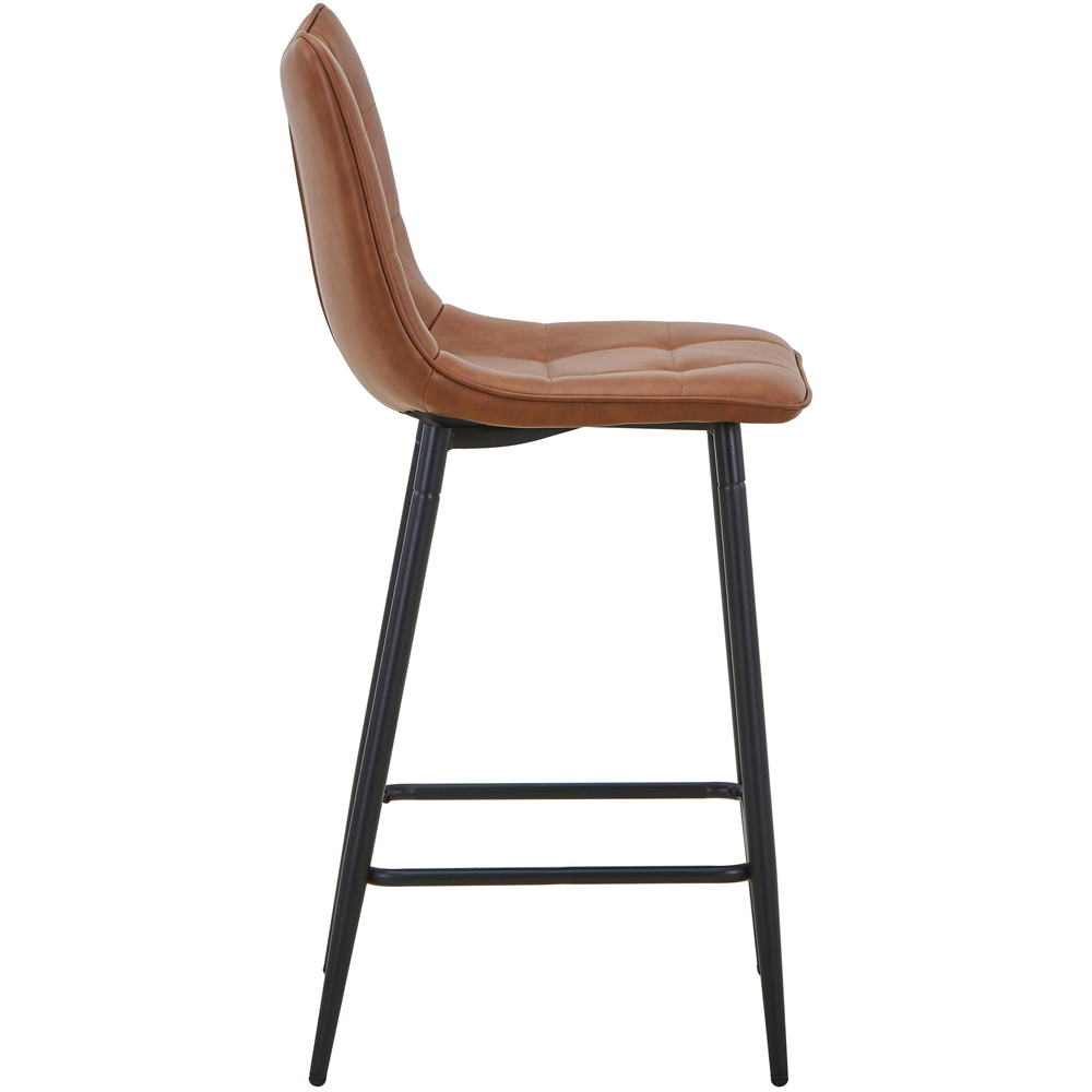 Portland Kensington Tuscan Tan Faux Leather Bar Stool Image 6
