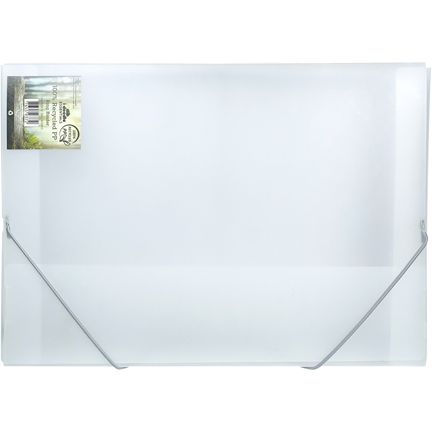 Recycled PP Elasticated Box File - Clear Image 1