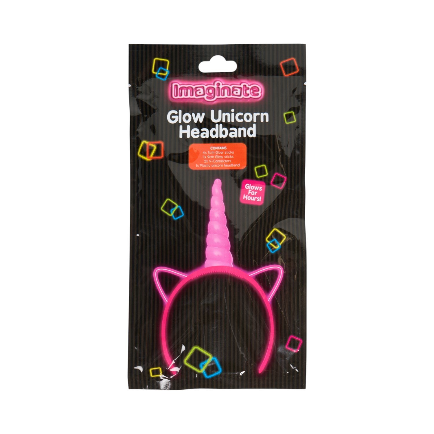 Glowing Unicorn Headband Pink Image 1
