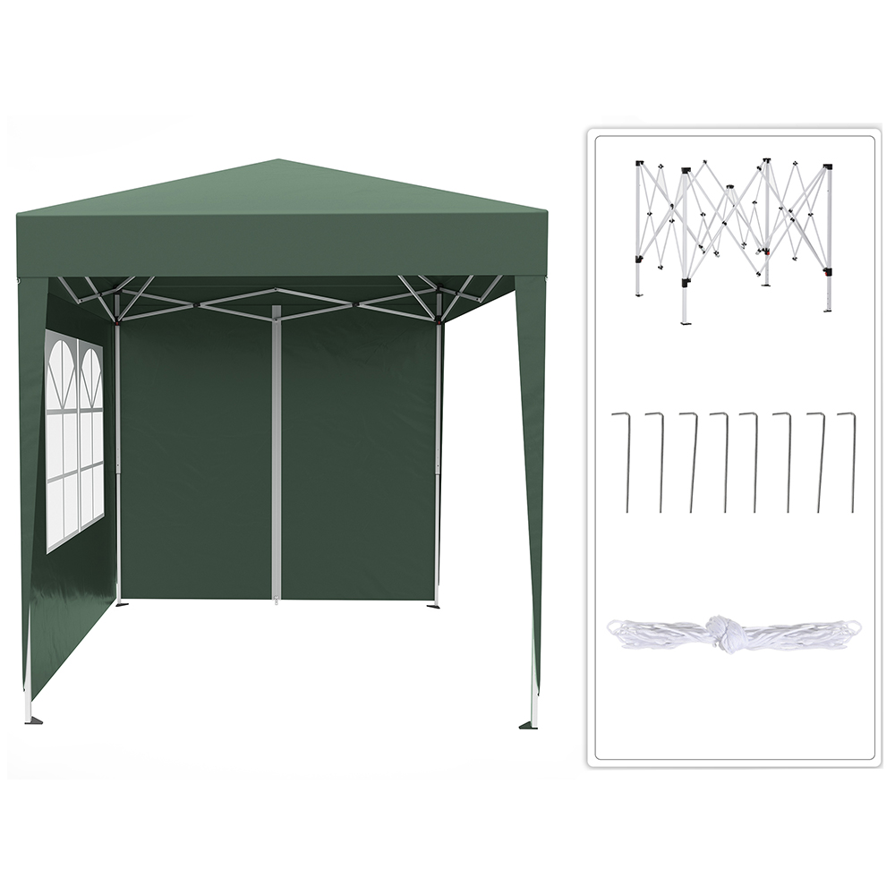 Outsunny 2 x 2m Green Marquee Gazebo Party Tent Image 5