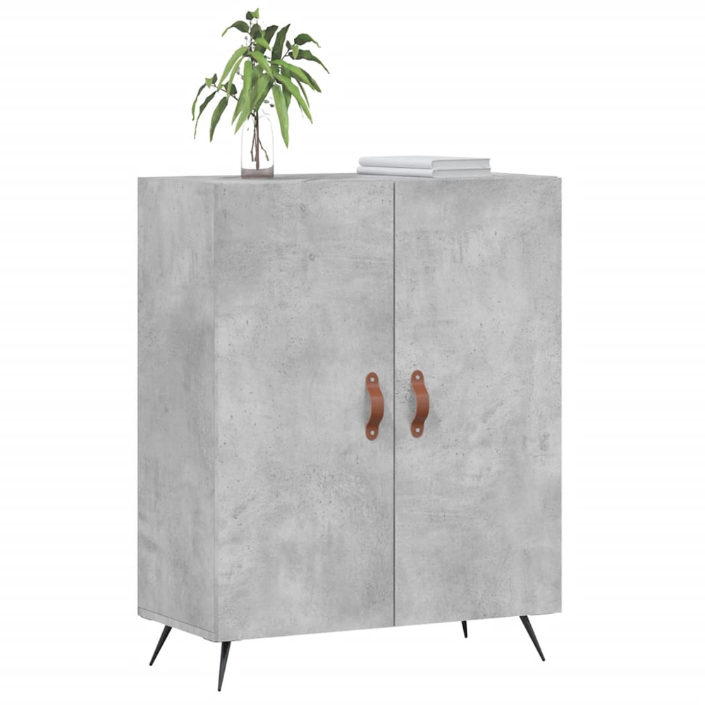 vidaXL 2 Door Concrete Grey Sideboard Image 3