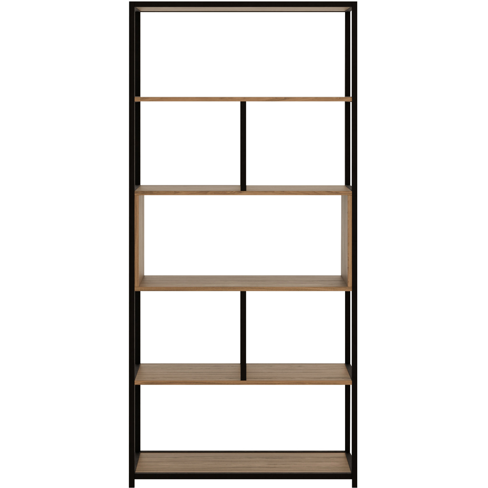 GFW Crue 5 Shelf Walnut Shelving Unit Image 2