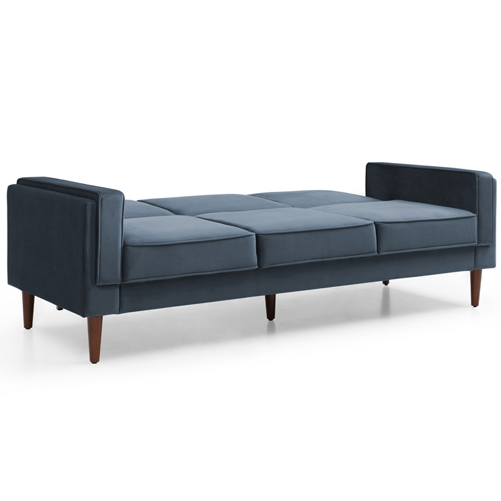 Asher 3 Seater Ink Velvet Sofa Bed Image 5