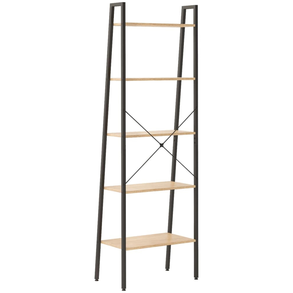 vidaXL 5 Shelf Light Brown Display Unit Image 3