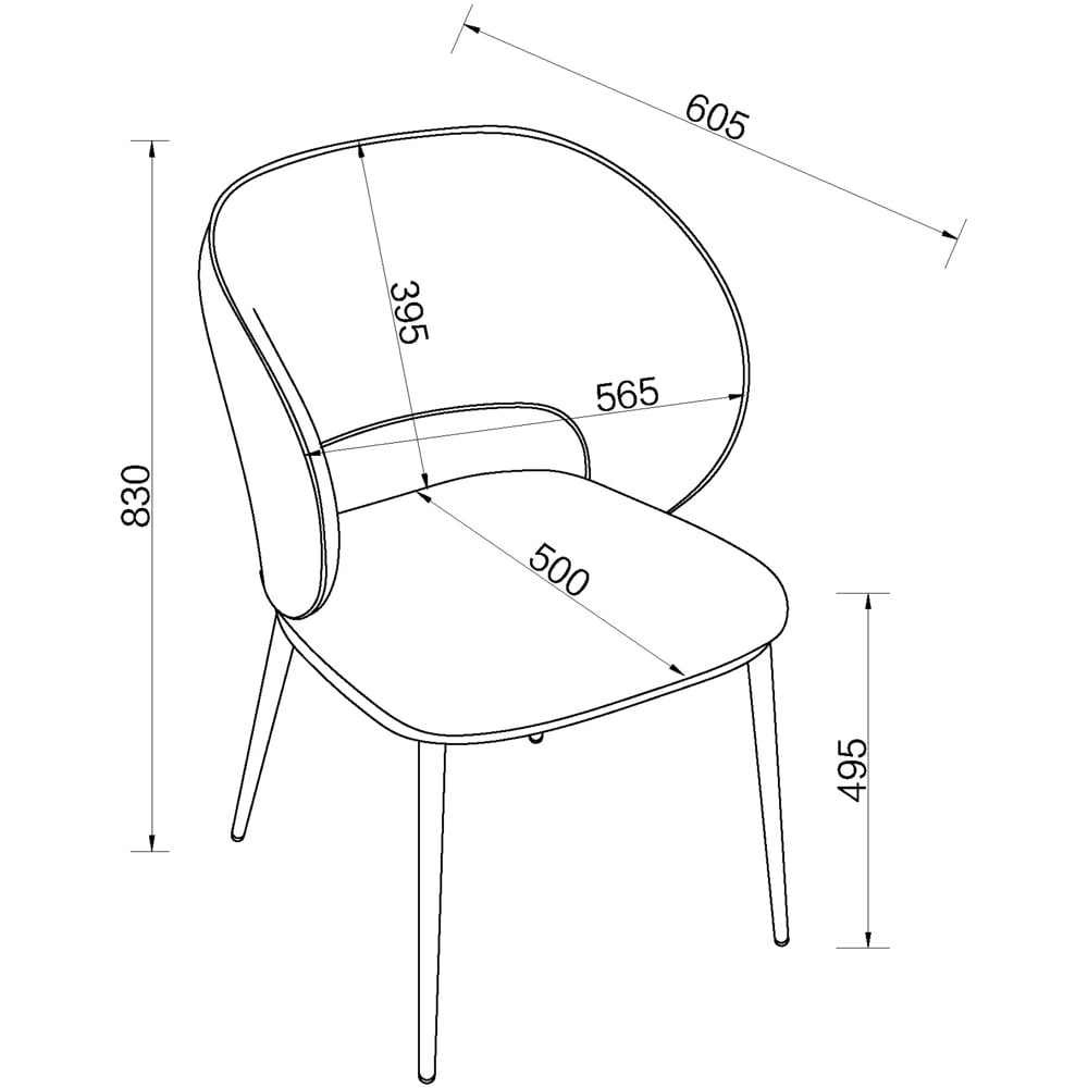 Bentley Designs Luca Set of 2 Light Grey Faux Leather Upholstered Dining Chair Image 6
