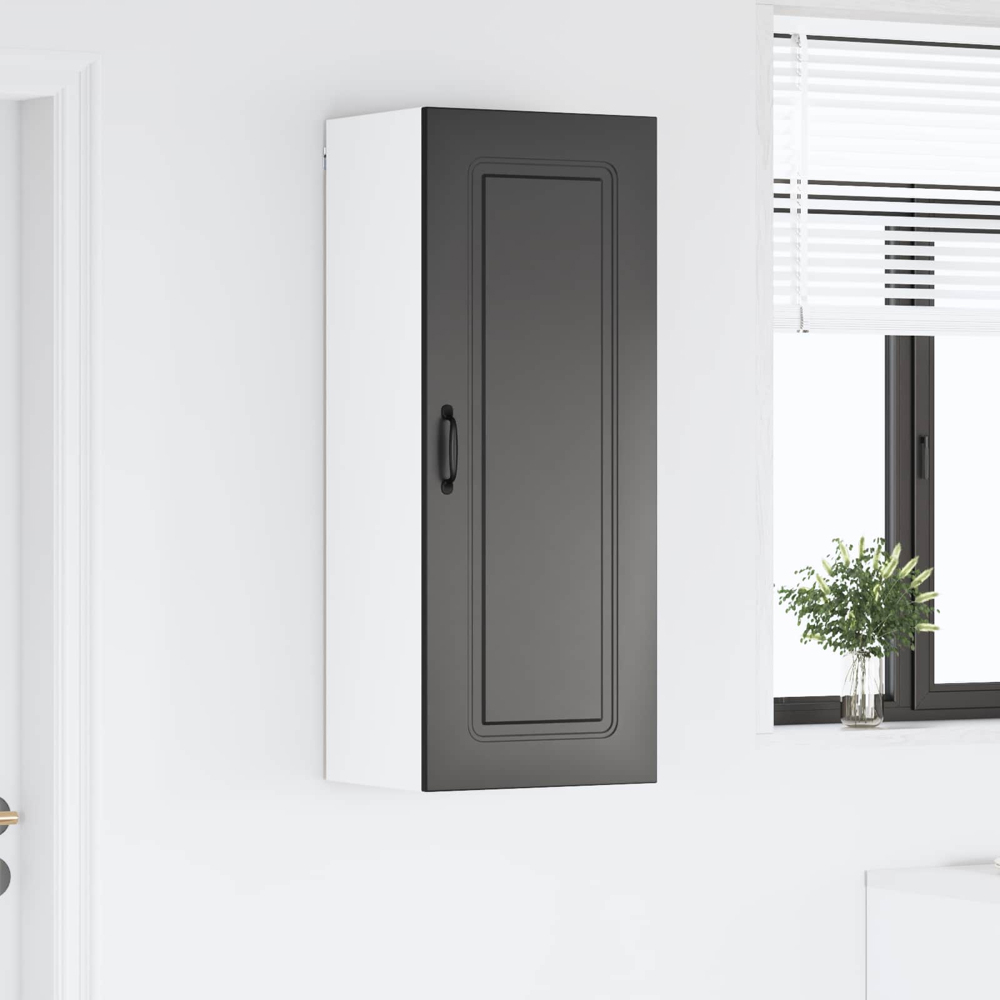vidaXL Single Door Black Kitchen Wall Cabinet Image 9