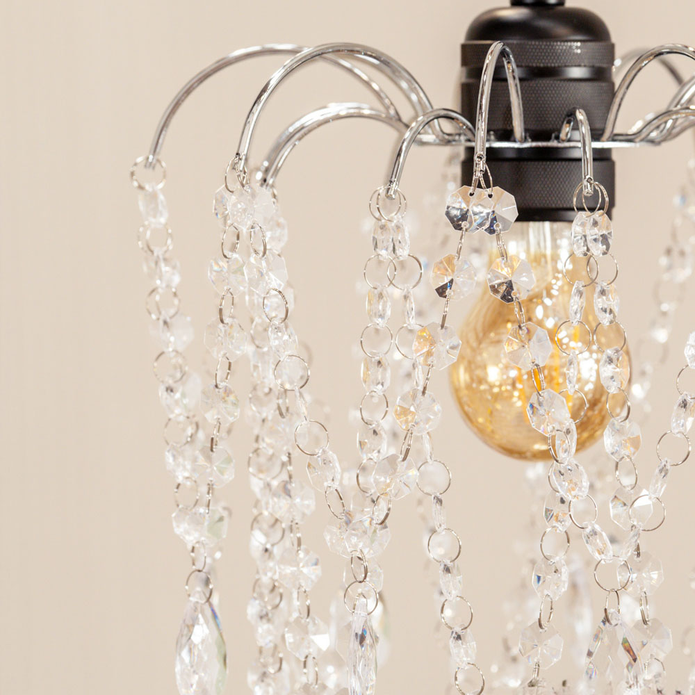 ValueLights Blanche Jewel Droplet Chandelier Pendant Shade Image 4