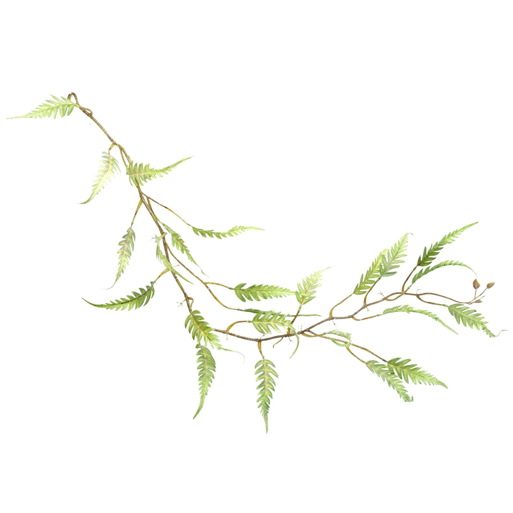 Leaf Trailing Fern Hanging Artificial Plant 4.1ft 6 Pack Image 2