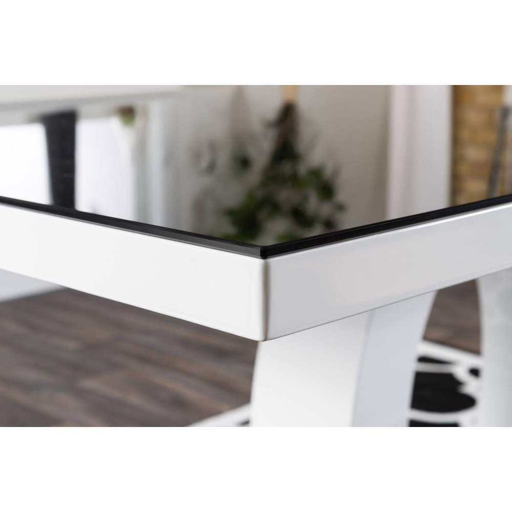 Furniturebox Lucia 6 Seater Black Dining Table Image 6