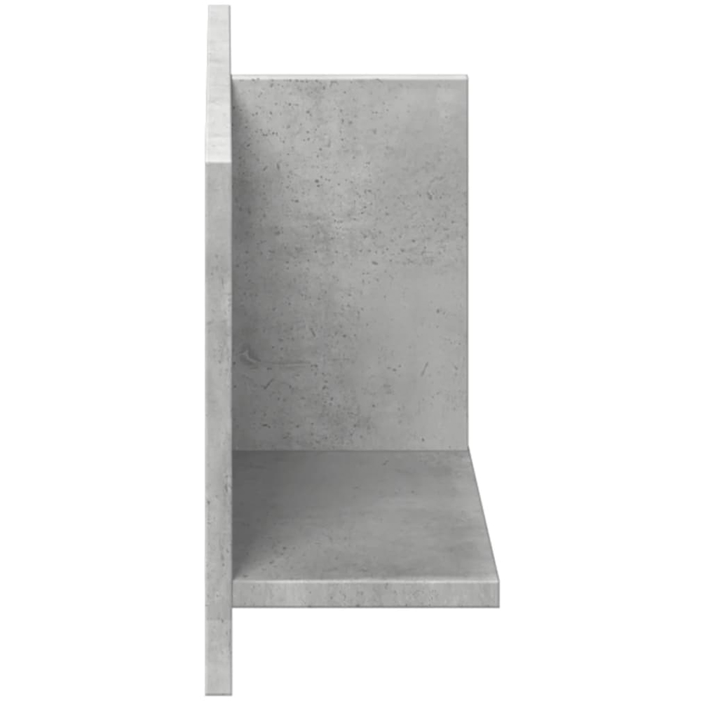 vidaXL 2 Shelf Concrete Grey Wall Cabinet Image 4