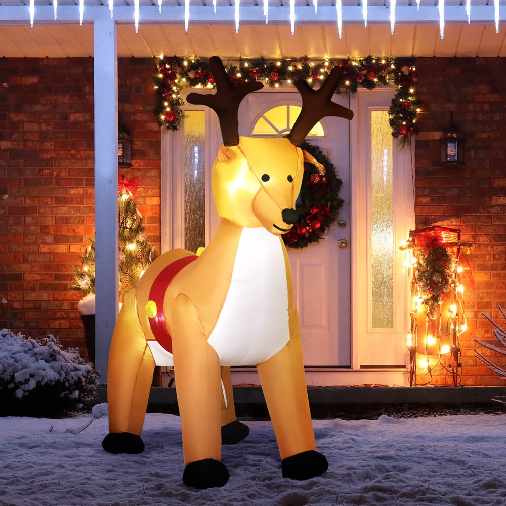 Everglow Yellow Inflatable Christmas Reindeer 6ft Image 7