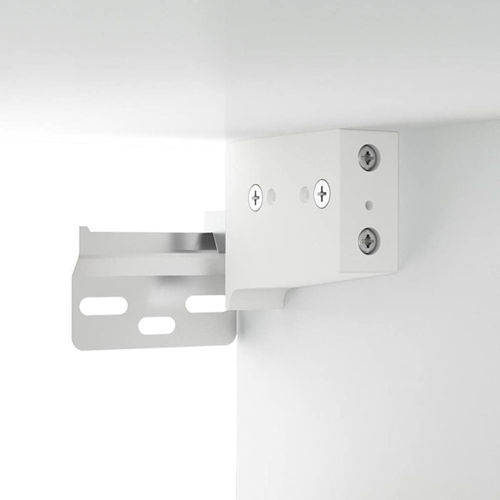 vidaXL 2 Door 3 Shelf White Hanging Wall Cabinet Image 9