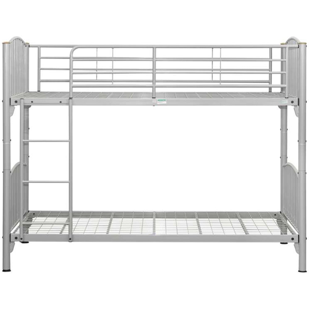 Corfu Silver Steel Bunk Bed Image 3