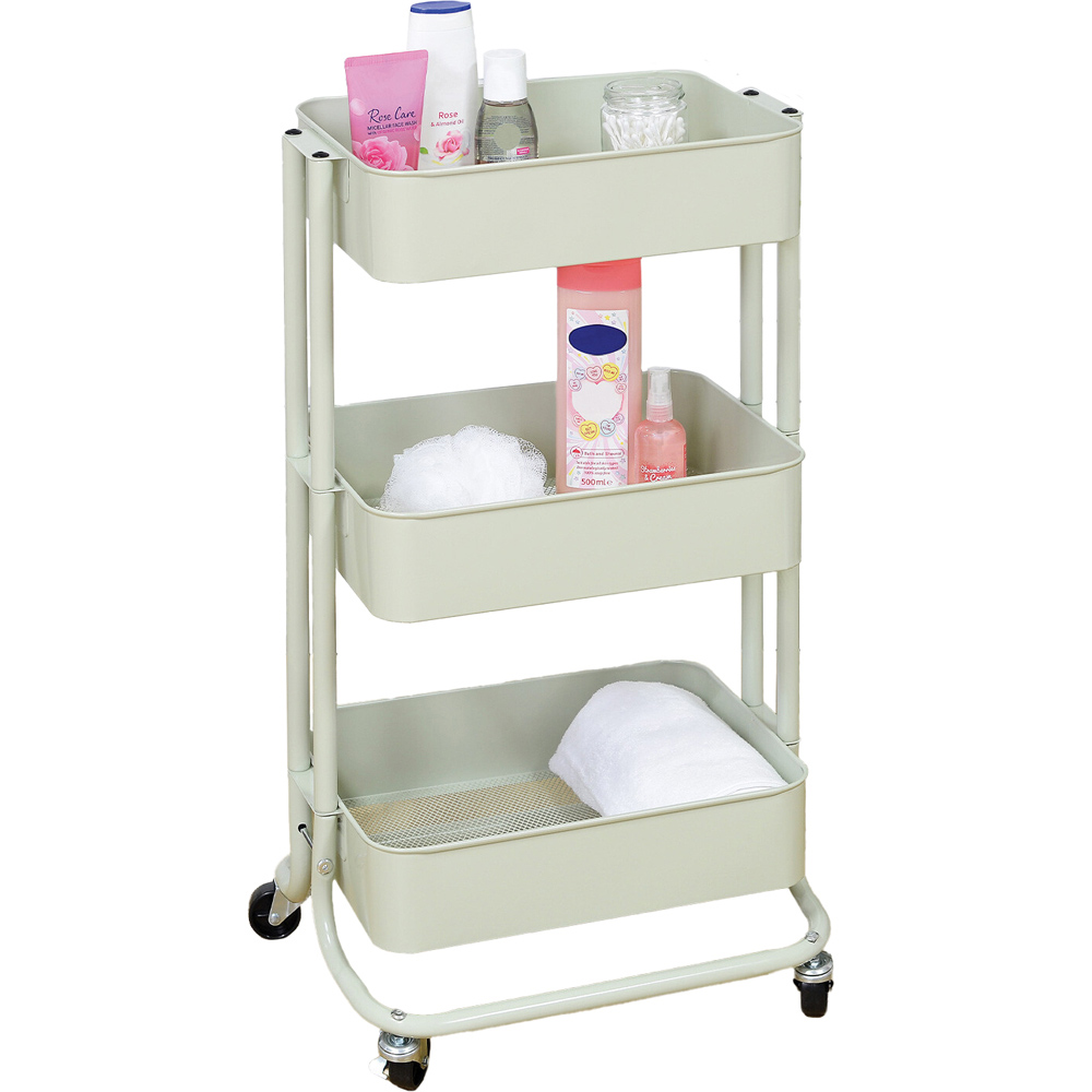 3 Tier Sage Green Trolley Image 1