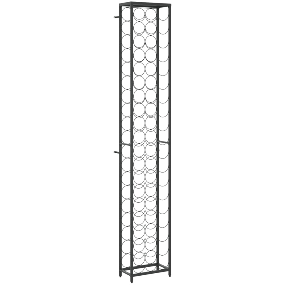 vidaXL 57 Bottle Black Tall Freestanding Wine Rack Image 1