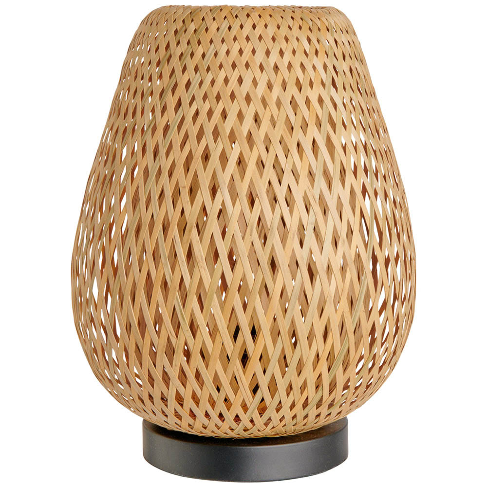 Wilko Bamboo Woven Table Lamp Image 1