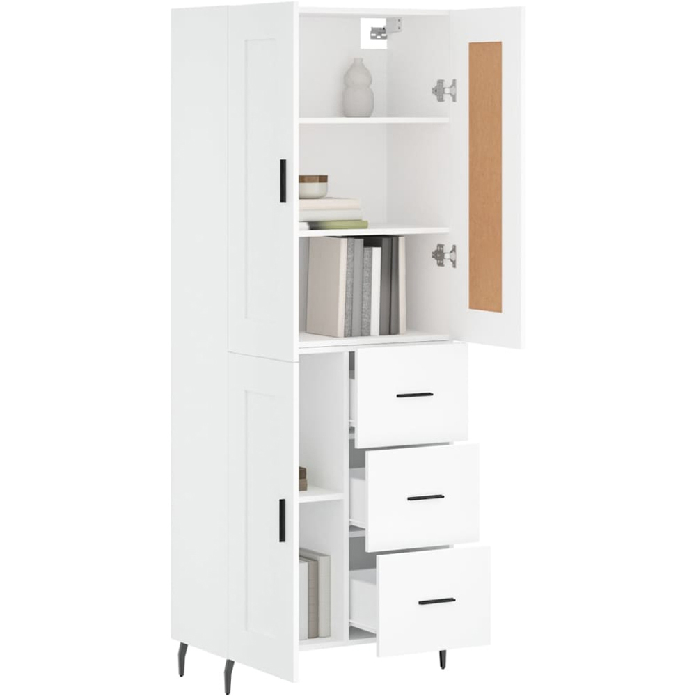 vidaXL 3 Door 3 Drawer White Highboard Image 3
