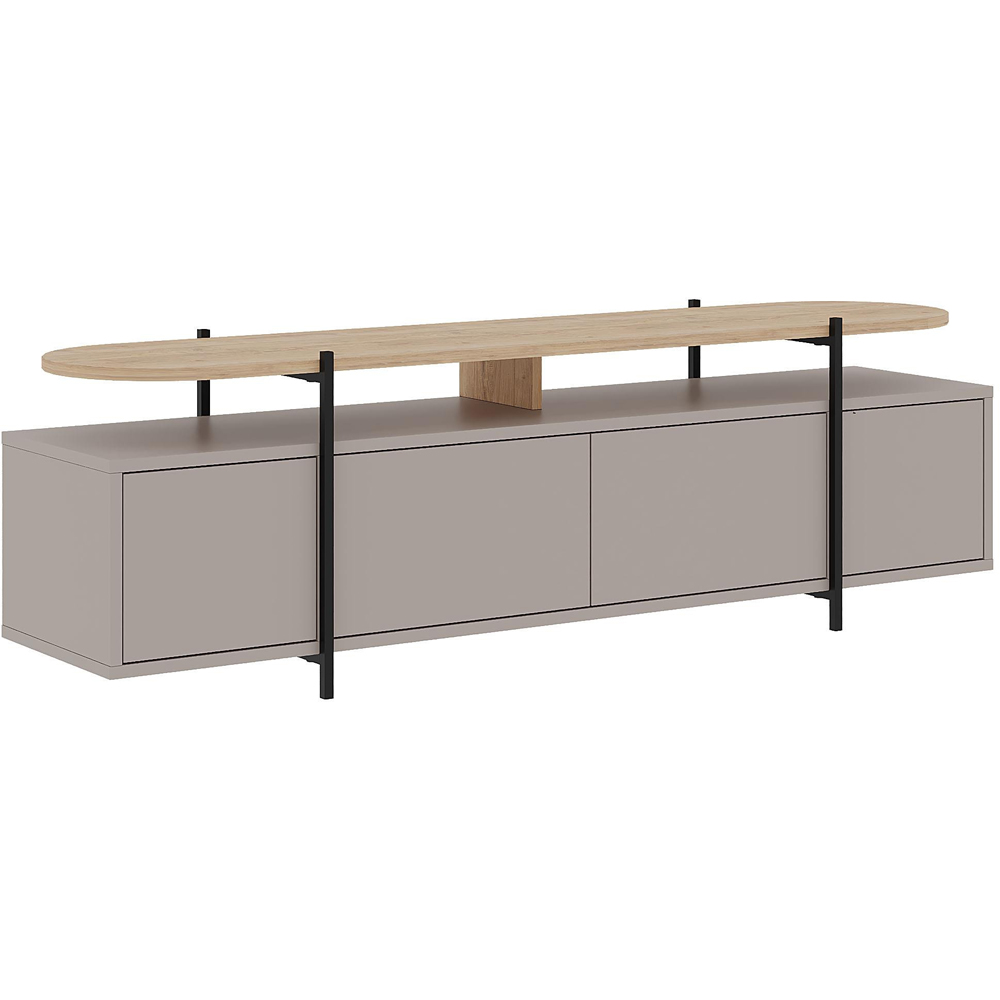 Decortie Hanley 4 Door Light Mocha TV Stand Image 2
