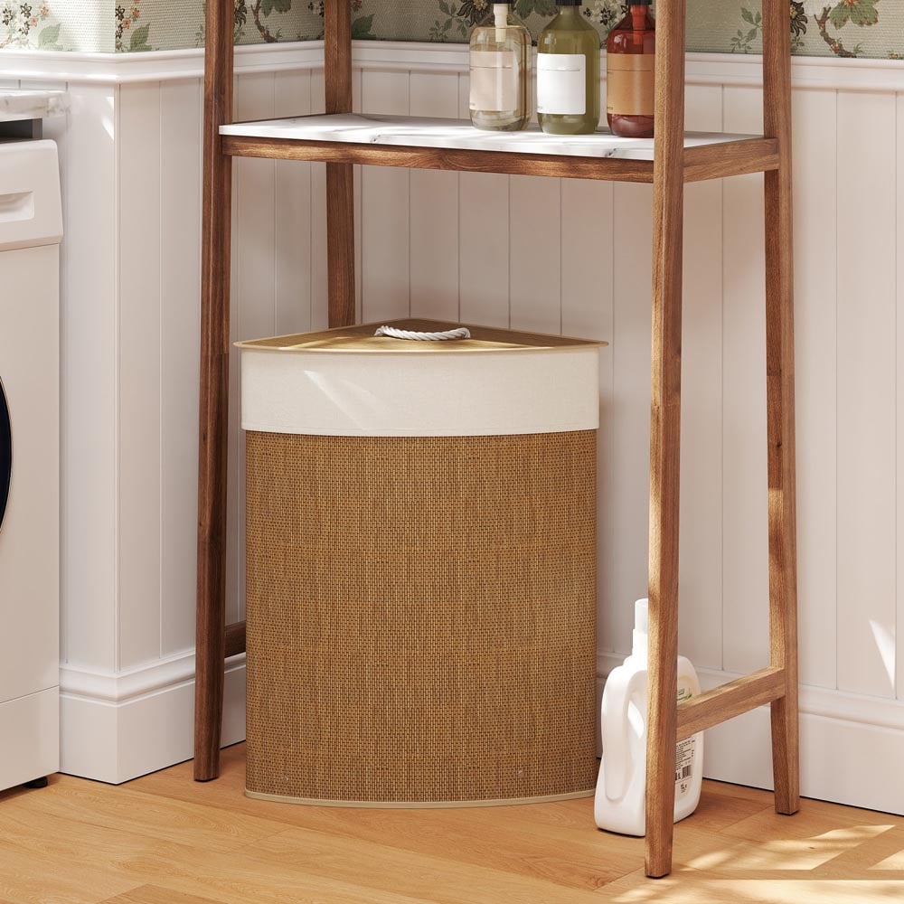 HOMCOM Brown Laundry Hamper 55L Image 2