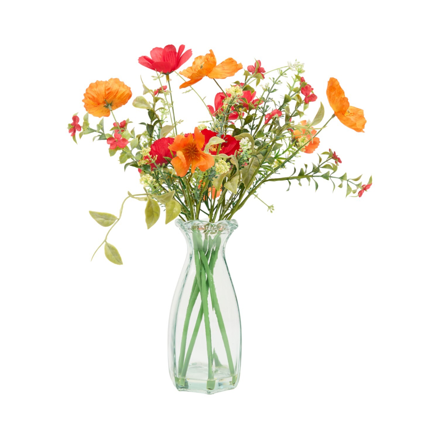 Poppy Artificial Plant Vase Arrangement Image 4