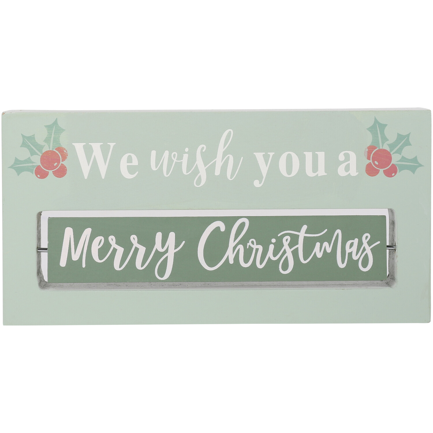 Changeable We Wish You Sign - Sage Image 1