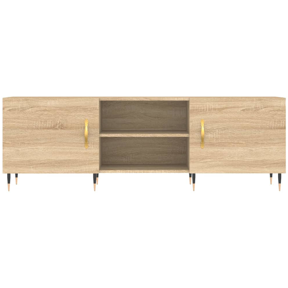 vidaXL 2 Door 2 Shelf Sonoma Oak TV Cabinet Image 5