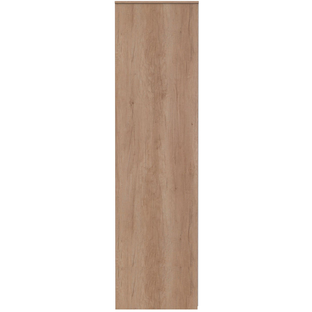 Crowndale Hong Kong 2 Door 2 Drawer Nebraska Oak Tall Wardrobe Ready Assembled Image 6