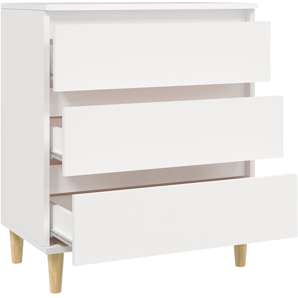 vidaXL 3 Drawer White Sideboard Image 5