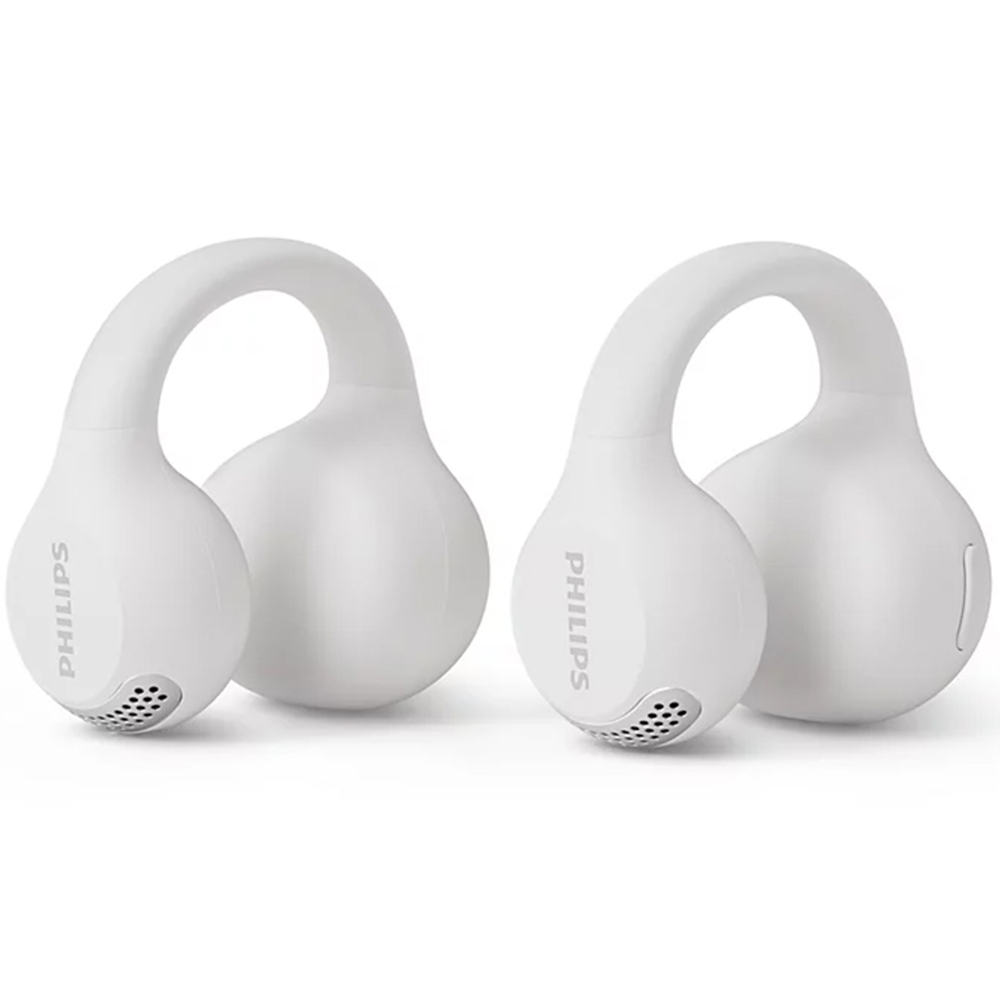 Philips TAQ2000 White Ear Cuff Style True Wireless Open Ear Multipoint Earbuds Image 4