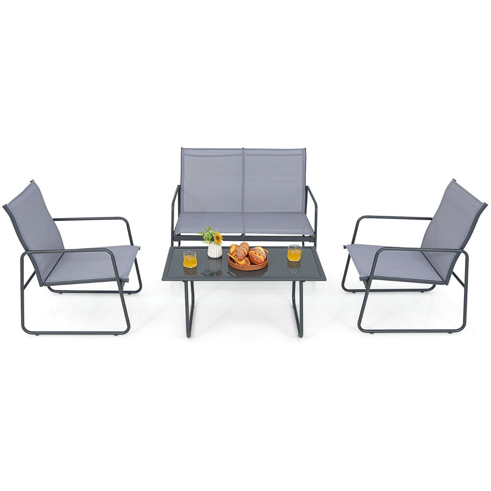 Costway 4 Seater Garden Bistro Set Image 3